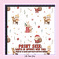 100% Cotton Fabric, Christmas - Watercolour Santa, Presents, Fabric, Quilting Fabric, 147cm Wide, Meter, Festive fabric
