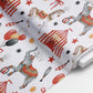 100% Cotton Fabric, Circus - Red, Circus, Elephants, Circus Tent, Quilting Fabric, 147cm Wide, Meter, Kids fabric