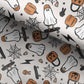100% Cotton Fabric, Ghost - Skater, Halloween, Pumpkins, Fabric, Quilting Fabric, 147cm Wide, Meter, Halloween fabric