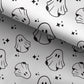 100% Cotton Fabric, Ghosts - Monochrome, Halloween, Ghosts, Fabric, Quilting Fabric, 147cm Wide, Meter, Halloween fabric
