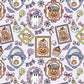 100% Cotton Fabric, Halloween - Frames JLR, Halloween, Ghosts, Fabric, Quilting Fabric, 147cm Wide, Meter, Halloween fabric
