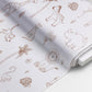 100% Cotton Fabric, Doodles - Drawing Safari, Safari Fabric, Elephant, Zebra, Quilting Fabric, 147cm Wide, Meter, Kids fabric