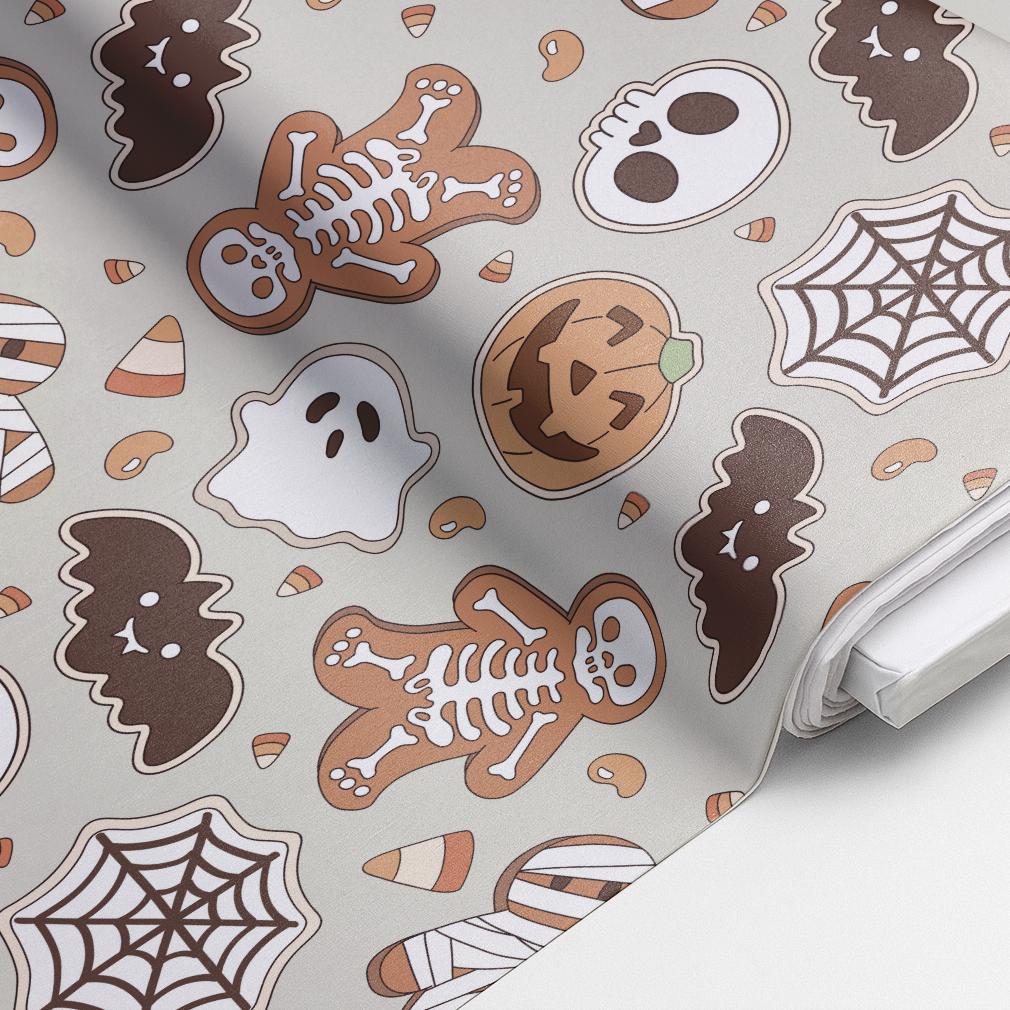 100% Cotton Fabric, Ghosts - Orange Fabric, Quilting Fabric, 147cm Wide, Meter, Halloween, Ghosts, Pumpkins fabric