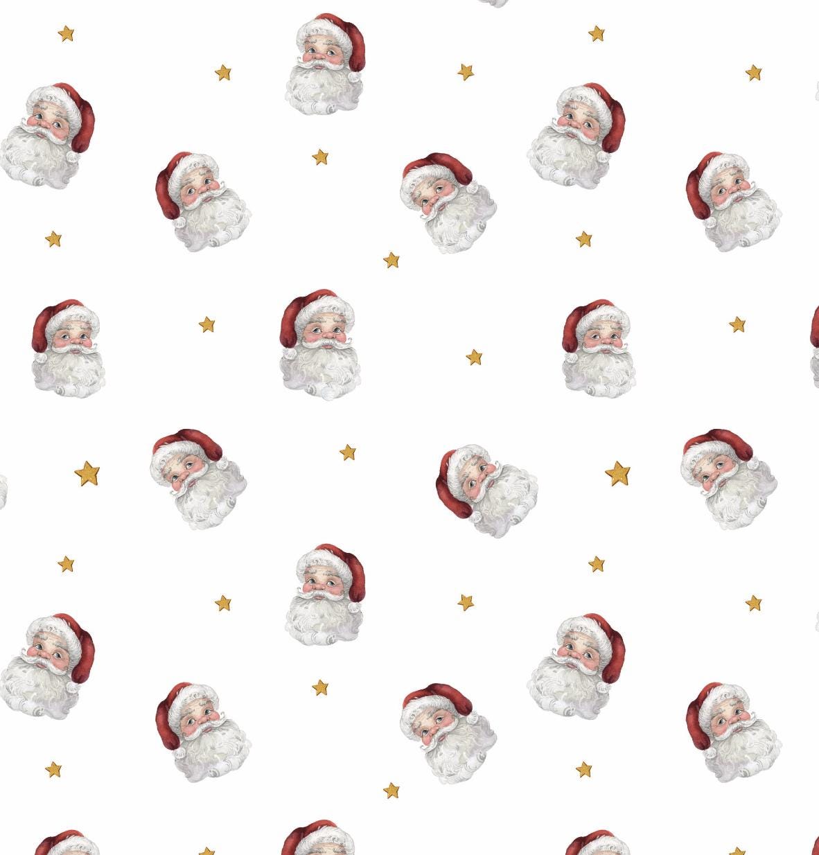 100% Cotton Fabric, Santa - Realistic Fabric, Quilting Fabric, 147cm Wide, Meter, Santa Claus, Magical Festive Christmas fabric