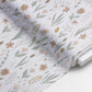 100% Cotton Fabric, Flowers - Sage and Beige, Fabric, Quilting Fabric, 147cm Wide, Meter, Floral Girly Fabric
