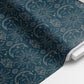 100% Cotton Fabric, Celestial - Dark Teal Navy, Gold, Fabric, Quilting Fabric, 147cm Wide, Meter, Crescent Moon Fabric