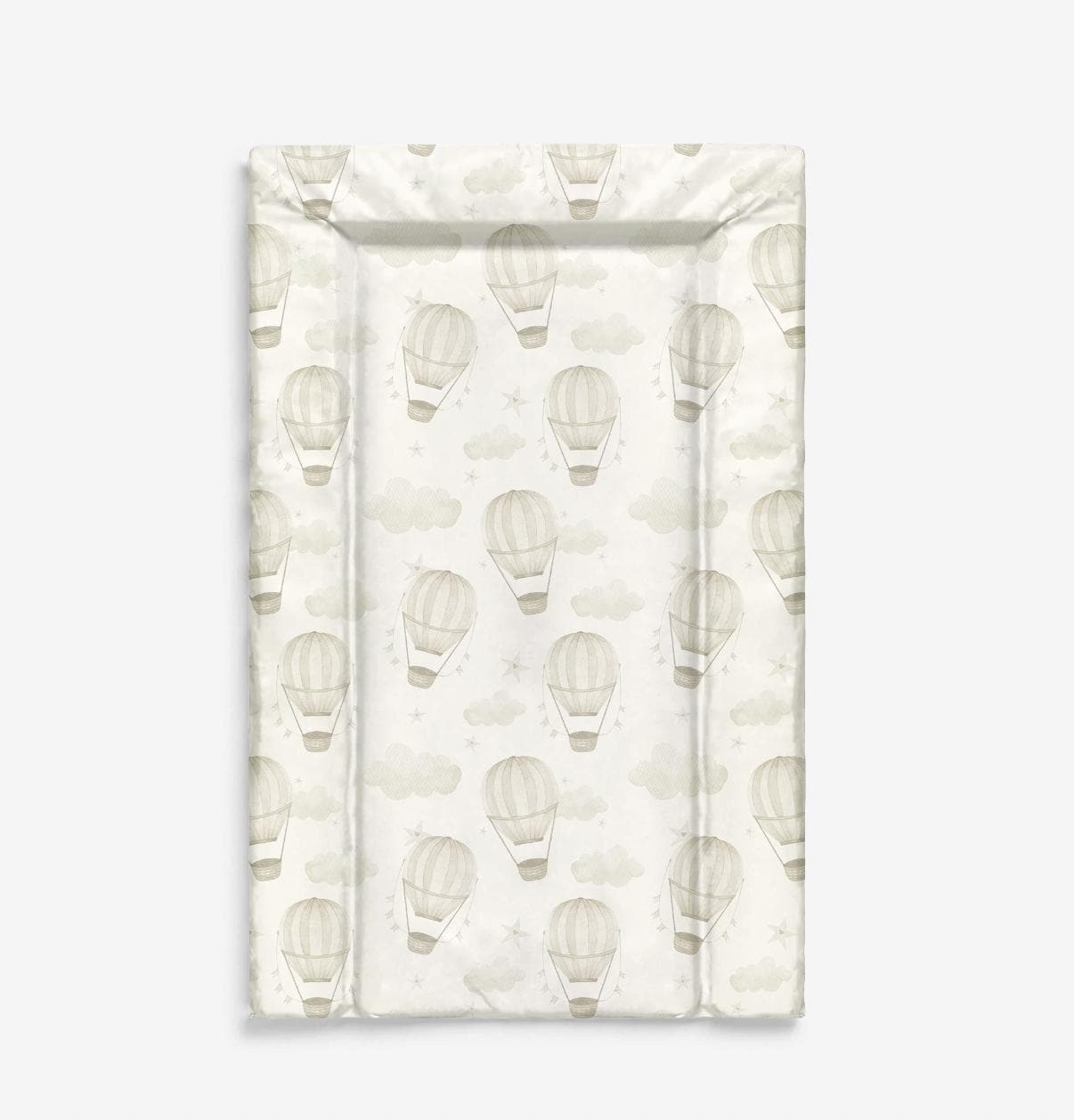 Baby Changing Mat - Fade Hot Air Balloon Beige JLR, Nappy Changing Mat, Waterproof Mat, Baby Gift, Wedge Changing Mat, Neutral Nursery Decor