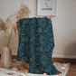 Celestial - Teal and Gold Beige, Sherpa Fleece Blanket, Decor, Kids Bedding, Children's Room, Teal Blue Green Fleece Blanket