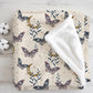 Celestial - Butterflies Beige, Sherpa Fleece Blanket, Decor, Kids Bedding, Blankets, Children's Room, Beige Butterfly, Kids Blanket