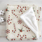 Candy Cane - Beige, Sherpa Fleece Blanket, Decor, Kids Bedding, Blankets, Children's Room, Christmas Festive Blanket