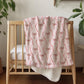 Bows - Pink and Red Wavy, Sherpa Fleece Blanket, Decor, Kids Bedding, Blankets, Children's Room, Pink & Red Bows, Girls Kids Blanket