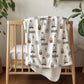 Ghost - Skateboard, Sherpa Fleece Blanket, Decor, Kids Bedding, Blankets, Children's, Halloween Ghost - Skateboard Checkered, Fleece Blanket