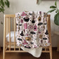 Halloween - Pink, Sherpa Fleece Blanket, Decor, Kids Bedding, Blankets, Children's, Ghost Halloween, Pumpkins, Fleece Blanket