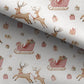 100% Cotton Fabric, Christmas - Sleigh Reindeer, Reindeer, Presents, Fabric, Quilting Fabric, 147cm Wide, Meter, Festive fabric