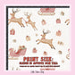 100% Cotton Fabric, Christmas - Sleigh Reindeer, Reindeer, Presents, Fabric, Quilting Fabric, 147cm Wide, Meter, Festive fabric