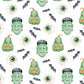 100% Cotton Fabric, Frankenstein, Halloween, Pumpkins, Fabric, Quilting Fabric, 147cm Wide, Meter, Halloween fabric