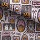 100% Cotton Fabric, Halloween - Frames Pink - Fabric, Quilting Fabric, 147cm Wide, Metre, Modern Halloween, Pink fabric