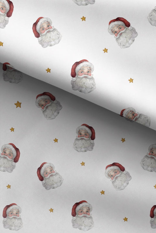 100% Cotton Fabric, Santa - Realistic Fabric, Quilting Fabric, 147cm Wide, Meter, Santa Claus, Magical Festive Christmas fabric