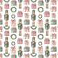 100% Cotton Fabric, Nutcracker - Green Fabric, Quilting Fabric, 147cm Wide, Meter, Green Nutcracker, Wreath Christmas Fabric