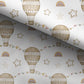 100% Cotton Fabric, Hot Air Balloons - Wicker Rainbows Fabric, Quilting Fabric, 147cm Wide, Metre, Hot Air Balloons Fabric