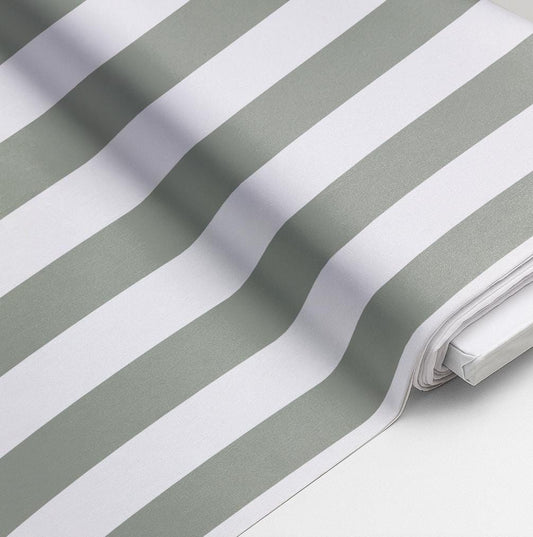 100% Cotton Fabric, Stripes - Sage Green Fabric, Quilting Fabric, 147cm Wide, Meter, Stripes, Sage Army Green Fabric