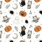 100% Cotton Fabric, Halloween -Watercolour Bats, Fabric, Quilting Fabric, 147cm Wide, Meter, Halloween, Cute Bat Fabric, Pumpkins