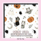 100% Cotton Fabric, Halloween -Watercolour Bats, Fabric, Quilting Fabric, 147cm Wide, Meter, Halloween, Cute Bat Fabric, Pumpkins