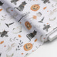 100% Cotton Fabric, Halloween - Pumpkins and Cats, Fabric, Quilting Fabric, 147cm Wide, Meter, Halloween, Cat, Ghost, Fabric