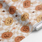 100% Cotton Fabric, Pumpkins - Checkered - Orange, Fabric, Quilting Fabric, 147cm Wide, Meter, Halloween, Orange Pumpkin Fabric