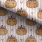 100% Cotton Fabric, Pumpkins - Stripes - Pink, Fabric, Quilting Fabric, 147cm Wide, Meter, Pumpkin Halloween Fall Fabric