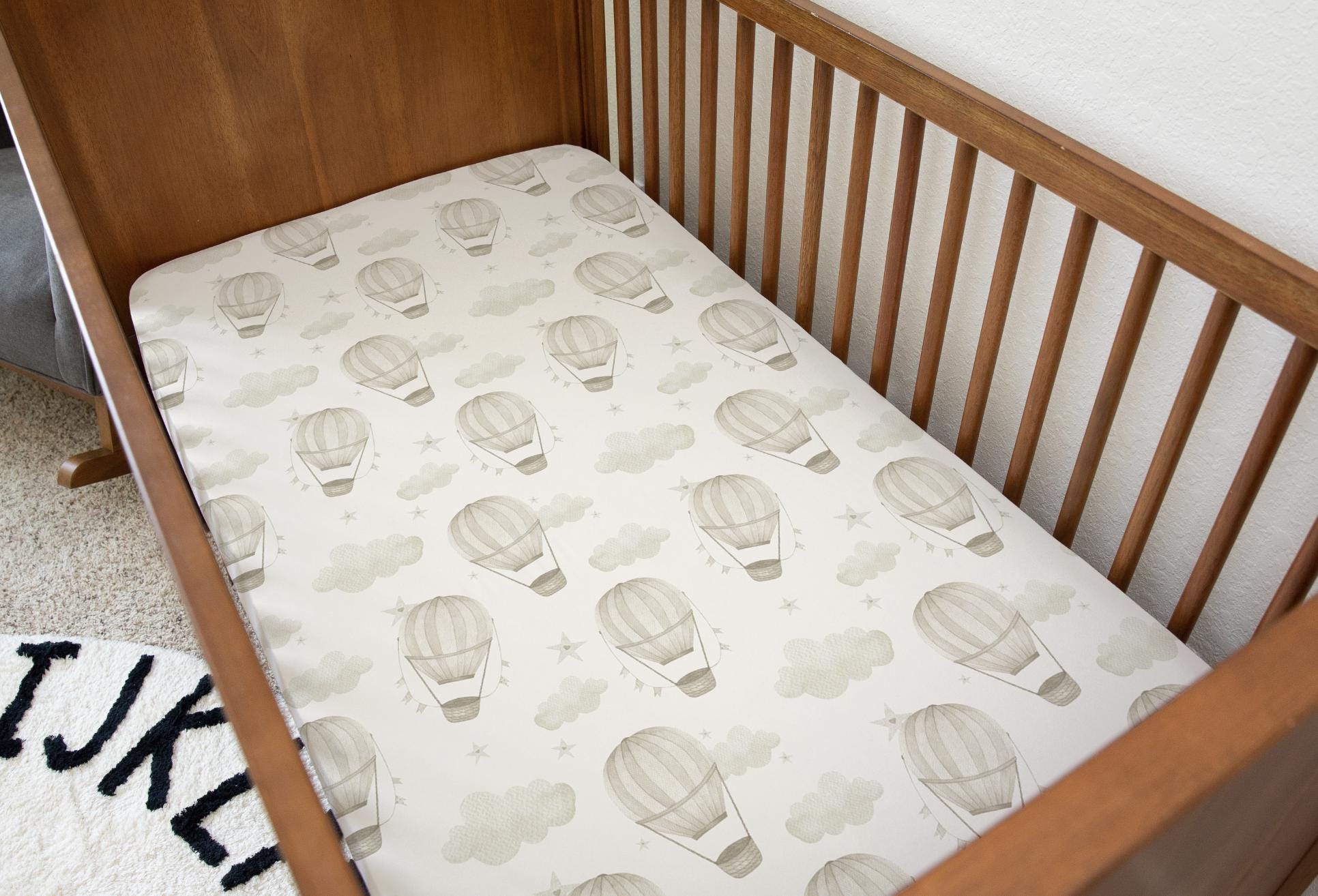 Multiple Hot Air Balloons - Faded Beige JLR, Decor, Duvet Covers, Fitted Sheets, Children's Room, Bedding, Hot Air Balloons, Kids Bedding