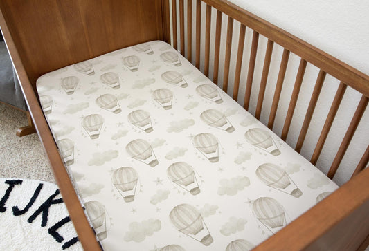 Multiple Hot Air Balloons - Faded Beige JLR, Decor, Duvet Covers, Fitted Sheets, Children's Room, Bedding, Hot Air Balloons, Kids Bedding