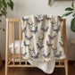 Celestial - Butterflies Beige, Sherpa Fleece Blanket, Decor, Kids Bedding, Blankets, Children's Room, Beige Butterfly, Kids Blanket