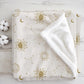 Celestial - Beige and Gold, Sherpa Fleece Blanket, Decor, Kids Bedding, Blankets, Children's Room, Stars and Moon, Boho Kids Blanket