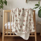 Candy Cane - Beige, Sherpa Fleece Blanket, Decor, Kids Bedding, Blankets, Children's Room, Christmas Festive Blanket