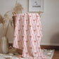 Bows - Pink and Red Wavy, Sherpa Fleece Blanket, Decor, Kids Bedding, Blankets, Children's Room, Pink & Red Bows, Girls Kids Blanket