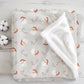Christmas - Santa and Lights, Sherpa Fleece Blanket, Decor, Kids Bedding, Blankets, Children's Room, Grey Christmas Festive, Kids Blanket