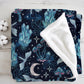 Crystals - Blue, Sherpa Fleece Blanket, Decor, Kids Bedding, Blankets, Children's Room, Crystals Moon Butterflies Celestial Blanket