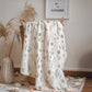 Flowers - Sage and Beige, Sherpa Fleece Blanket, Decor, Kids Bedding, Blankets, Children's Room, Floral, Flower, Pretty Girls Fleece Blanket
