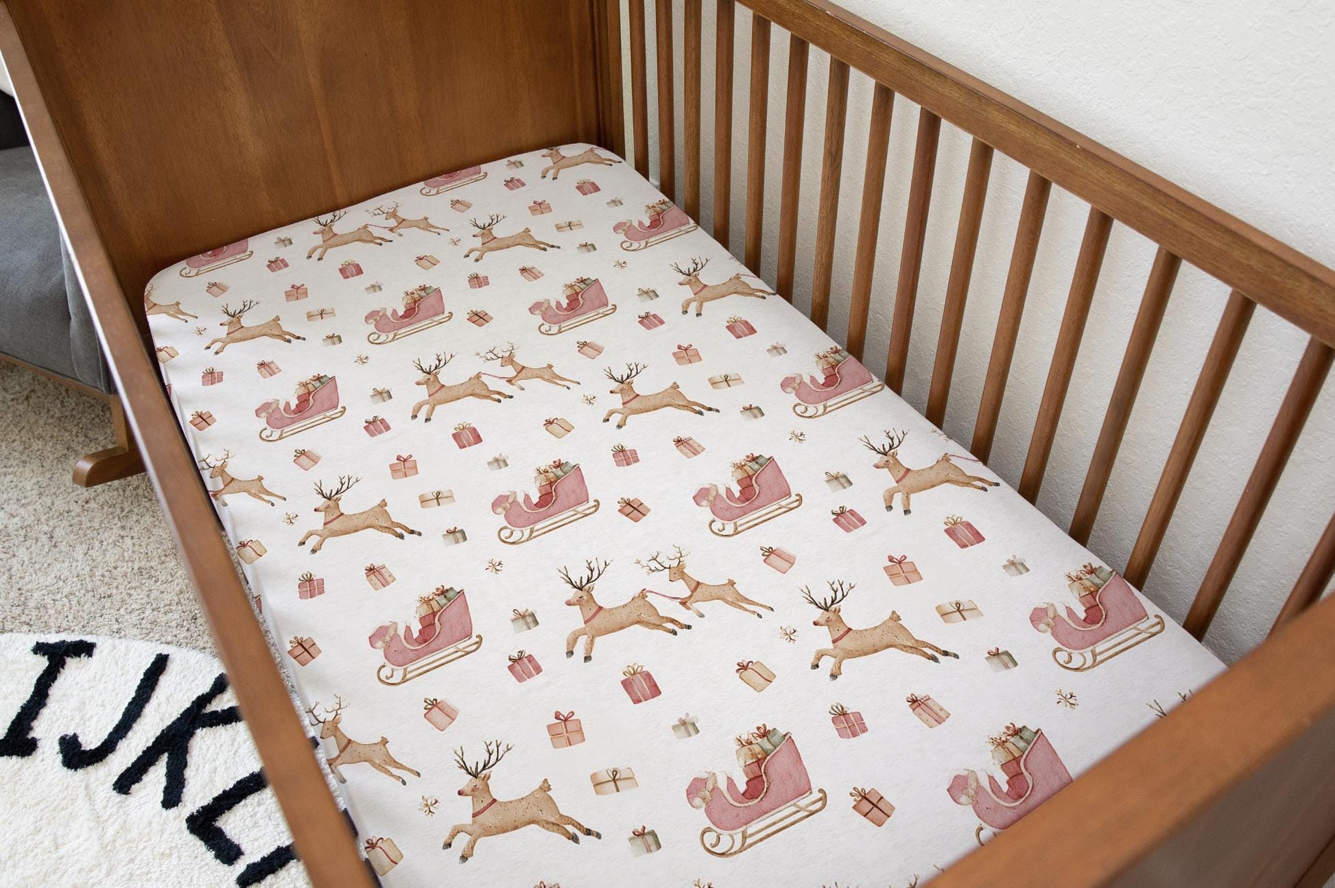 Christmas - Sleigh Reindeer, Bedding, Duvet Covers, Fitted Sheets, Santa Claus Sleigh & Reindeer bedding, Festive Bedding, Kids Bedding