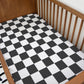 Checkered - (Almost) Black and White, Bedding, Duvet Covers, Fitted Sheets, Checkered Monochrome bedding, Modern Dark Bedding, Kids Bedding