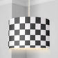 LAMPSHADE - Nursery Ceiling or Table lampshade, Black and White Checkered Lampshade, Childrens Lampshade, Round Lampshade, kids Lampshade