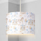LAMPSHADE - Carousel Blue - Lampshade or Table lampshade - Childrens Room Lampshade - Round Lampshade, Carousel Horse decor