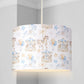 LAMPSHADE - Carousel Blue - Lampshade or Table lampshade - Childrens Room Lampshade - Round Lampshade, Carousel Horse decor