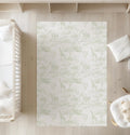 Chinoiserie Toile de Jouy Safari - Green, Rug, Carpet, kids decor, Children's Room Decor, Kids Rug, Kids Carpet