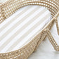 Baby Changing Mat Moses - Stripes Beige, Nappy Changing Mat for Moses Basket, Waterproof Mat, Baby Gift, 70x30cm Moses Basket Mat