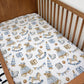 Vintage Bear - Blue, Bedding, Duvet Covers, Fitted Sheets, Vintage Blue Bears bedding, Cute Vintage Rocking Horse Bedding, Kids Bedding