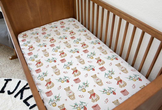 Christmas - Bear, Bedding, Duvet Covers, Fitted Sheets, Festive bedding, Christmas Bear, Cute Bear Bedding, Kids Bedding