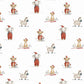 100% Cotton Fabric, Christmas - Safari, Fabric, Quilting Fabric, 147cm Wide, Meter, Christmas, Safari, Animals, Fabric