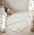 Chinoiserie Toile de Jouy Safari - GREEN Rug, Round Carpet, kids decor, Childrens Room Decor, Kids Round Rug, Kids Carpet, decor, safari